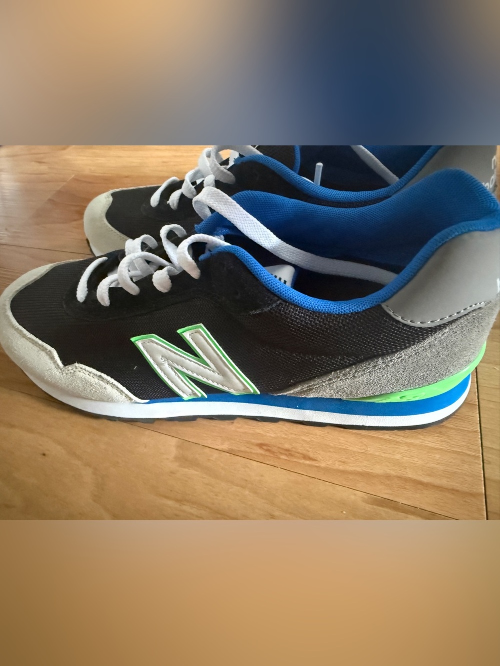New Balance 515 ML515ST3 Men’s 11 Black Gray Blue Green Sneakers NWOT / NWOB - Picture 3 of 8